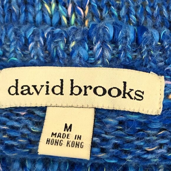 Embroidered Skiing Penguins & Snowflakes Holiday Wool Sweater - Picture 2 of 14